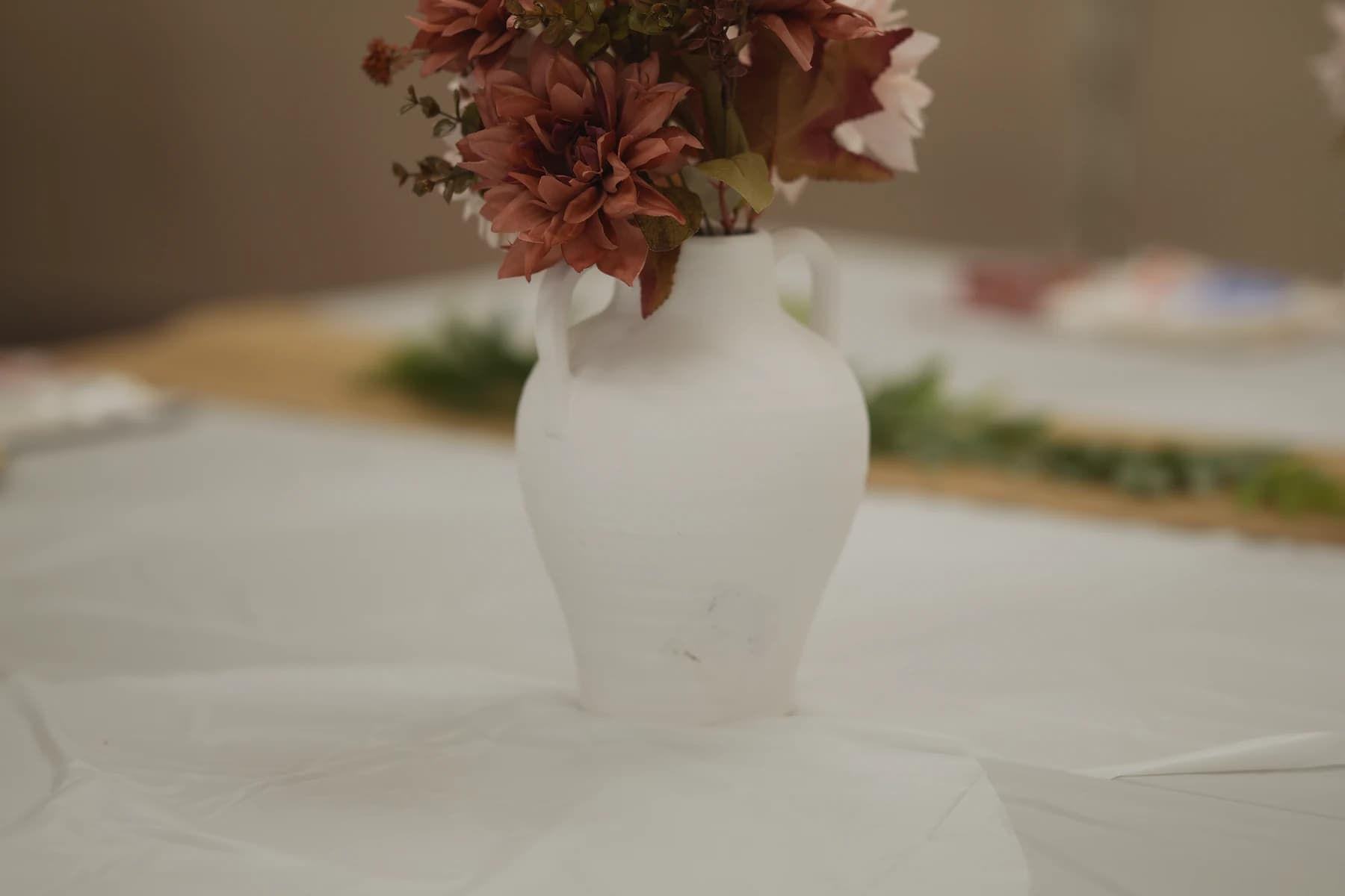 An autumn themed craft project on the table
